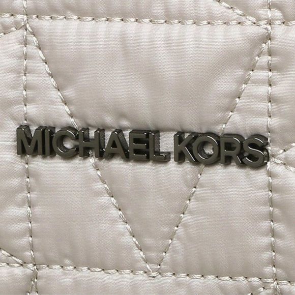 Michael Kors Winnie Large Nylon Backpack 35T0UW4B7C Aluminum Gray NWT $448 - Picture 12 of 12